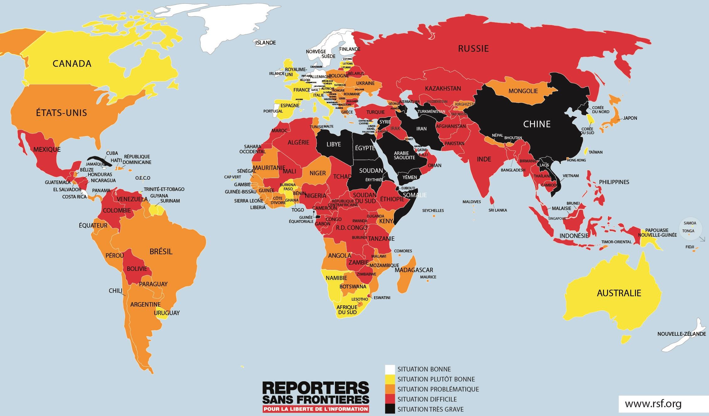 Liberté de la presse Le Sénégal 47ème dans le monde et 6ème en