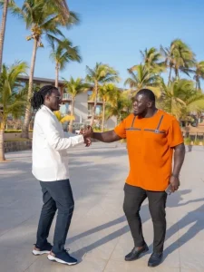  Bafétimbi Gomis a rencontré le lutteur Fran