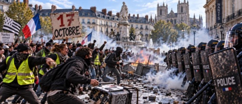 Manifestations du 17 octobre : le cortège parisien s&rsquo;est élancé, la mairie de Marseille vandalisée
